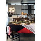 PRT SIRETESSILE 140X180CM PRINT SHINY ZLAT/RDEČ/ČRN