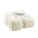 DEKORATIVNA ODEJA MQ 150X200 CM PLETENA KREM