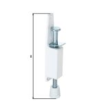 OPORNIK ZA GARAŽNA VRATA ALBERTS 180 MM BELE BARVE