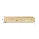 VEZNI ELEMENT ALBERTS 180X40 MM PLOŠČATI VTISNJEN