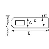 OBEŠALO ZA PRITRDITEV PULTA 18X22X1.0 V ZAVITKU JE 8 KOS