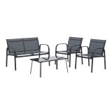 KOVINSKA VRTNA GARNITURA SET BEO, SIV