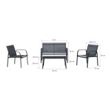 KOVINSKA VRTNA GARNITURA SET BEO, SIV