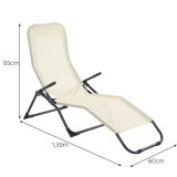 LEŽALNIK IZ TEKSTILENA KROMA SPA TEMNO BEŽ