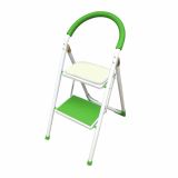 KOVINSKA PROSTOSTOJEČA LESTEV MQ 2 STOPNIČNA, ZELENO/BELA OBLOGA PVC/PENA