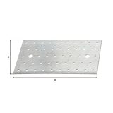 VEZNI ELEMENT ALBERTS 200X100X2 MM PLOŠČATI PERFORIRAN