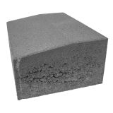 BETONSKI ROBNIK OBLAK GROUP 20/17X35X50/48.5 CM RONDO CEMENTNO SIV