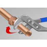 PAPIGA KLEŠČE S ČEPOM UNIOR 240 MM BI ROČAJ ART. 447.1BI