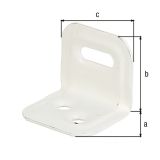 KOTNIK ALBERTS 25X25X30 MM NASTAVLJIV BELE BARVE