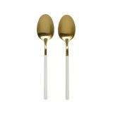 JEDILNI PRIBOR, ŽLICA 2/1 DESERTNA MAT ZLATA / INOX