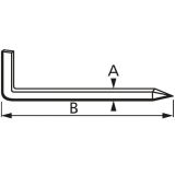 ŽIČNIK JEKLENI 2.5X50 KLJUKASTI V ZAVITKU JE 10 KOS