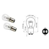 AVTOMOBILSKI ŽARNICI CARCOMMERCE 2-DELNI SET BAY15D, 12V, 21/5W