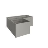 KOVINSKA VISOKA GREDA BIOHORT 201X201X77 CM PEŠČENO SIVA