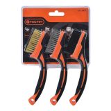 ROČNA ŽIČNA ŠČETKA TACTIX 3-DELNI SET MINI ŽIČNIH ŠČETK