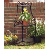 STOJALO ZA ROŽE 3-NIVOJSKI KOTNI REGAL RETRO 101 V 35 Š ČRN