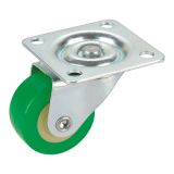 POHIŠTVENO KOLO DÖRNER + HELMER 30X14 MM PU-KOLO NOSIL. 20KG/KOLO ZELEN