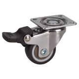 POHIŠTVENO KOLO DÖRNER + HELMER 32X12.5MM PLOŠČA 39X33MM GIBLJIVO Z ZAVORO