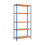 REGAL SIMONRACK 200X110X50 CM 5P/200KG MODRA ORANŽNA MADERCLICK