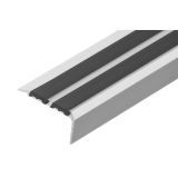 STOPNIŠČNI ALU PROFIL CEZAR 35X19MM 0.9M SREBRN Z GUMO