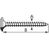VIJAK Z LEČASTO GLAVO 3.0X16 A2F PZ2 BELI CINK V ZAVITKU JE 150 KOS