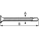 VIJAK ZA MAVČNE PLOŠČE 3.5X55 ČRN PH2 V ZAVITKU JE 200 KOS