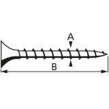 VIJAK ZA MAVČNE PLOŠČE 3.9X35 ČRN PH2 V ZAVITKU JE 600 KOS