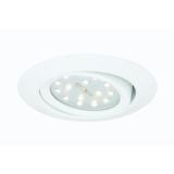 VGRADNA STROPNA SVETILKA 3X3.5W FI=82MM WW BELA, GIBLJIVA