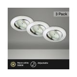 VGRADNA STROPNA SVETILKA PRISMA 3X5W FI=75MM WW ALUMINIJ, GIBLJIV.