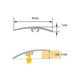 NIVOJSKI ALU PROFIL CEZAR LW40 40MM 2.5M ZLAT