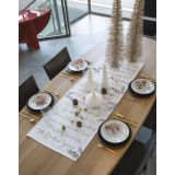 NAMIZNI TEKAČ SIRETESSILE 40X140 CM HOLLY JOLLY ZLAT/ČRN/BEL/RDEČ