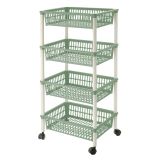 VOZIČEK TONTARELLI 40X29X85CM MITO 4 KOŠARICE ZELEN