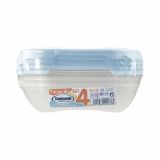 POSODA ZA SHRANJEVANJE TONTARELLI 4X0.5 L 15.8X15.8X7.5 CM NUVOLA KVADRATNA