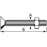 KOVINSKI VIJAK DIN 965 4X30 A2F Z MATICO V ZAVITKU JE 10 KOS