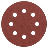 SAMOPRITRILNI BRUSNI DISK BOSCH 5-DELNI SET C430 RDEČ 115MM K120 8 LUKENJ