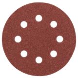 SAMOPRITRILNI BRUSNI DISK BOSCH 5-DELNI SET C430 RDEČ 115MM K120 8 LUKENJ