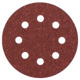 SAMOPRITRILNI BRUSNI DISK BOSCH 5-DELNI SET C430 RDEČ 115MM K40 8 LUKENJ