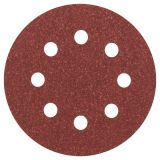 SAMOPRITRILNI BRUSNI DISK BOSCH 5-DELNI SET C430 RDEČ 115MM K80 8 LUKENJ