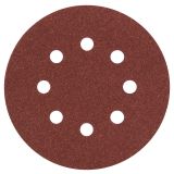 SAMOPRITRILNI BRUSNI DISK BOSCH 5-DELNI SET C430 RDEČ 125MM K120 8 LUKENJ