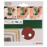 SAMOPRITRILNI BRUSNI DISK BOSCH 5-DELNI SET C430 RDEČ 125MM K60 8 LUKENJ