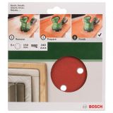 SAMOPRITRILNI BRUSNI DISK BOSCH 5-DELNI SET C430 RDEČ 150MM K240 6 LUKENJ