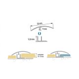 NIVOJSKI ALU PROFIL CEZAR 50MM 0.9M SREBRN FIX