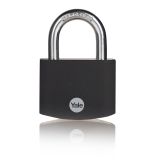 CILINDRIČNA OBEŠANKA 50 MM, ALU-ČRNA, YALE STANDARD S3 KLJUČI, V SKLADU Z EN 12320:2012 - VARNOSTNI RAZRED 1