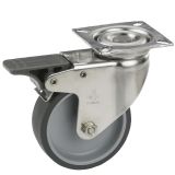 GIBLJIVO KOLO Z ZAVORO DÖRNER + HELMER 50X18MM PLOŠČA 60X60MM