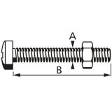KOVINSKI VIJAK DIN 7985 5X30 A2F Z MATICO V ZAVITKU JE 25 KOS