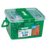 VIJAK ZA TERASO SPAX 5X60 A2 V ZAVITKU 200 KOS