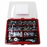 6-OGLATI VIJAK DIN933 SET VIJAK+MATICA+PODLOŽKA 242 DELNI V PVC KOVČKU