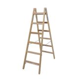 PROSTOSTOJEČA LESTEV KRAUSE STABILO 2X6 STOPNIC LESENA 1.65M