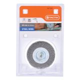 KROŽNA ŽIČNA ŠČETKA TACTIX 60MM FE 0.30MM OS 6MM