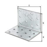 VEZNI ELEMENT ALBERTS 60X60X80 MM KOTNI PERFORIRAN