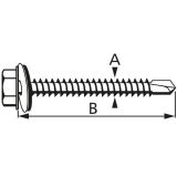 SAMOVREZNI VIJAK DIN 7504K S PODLOŽKO 6.3X32 A2F V ZAVITKU JE 20 KOS